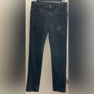 Gap kids size 14 Black Jeans with Patch Details
